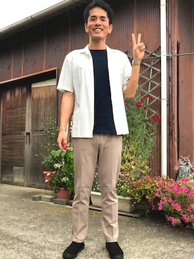 「TECHNOS（テクノス）のアイテム」を使った、がーひらさん（メンズ・175cm）の春コーディネート