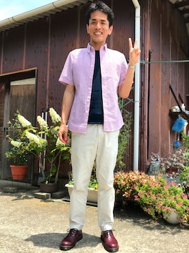 「TECHNOS（テクノス）のアイテム」を使った、がーひらさん（メンズ・175cm）の夏コーディネート