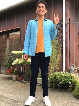 「TECHNOS（テクノス）のアイテム」を使った、がーひらさん（メンズ・175cm）の夏コーディネート
