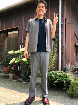 「TECHNOS（テクノス）のアイテム」を使った、がーひらさん（メンズ・175cm）の夏コーディネート