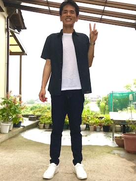 「TECHNOS（テクノス）のアイテム」を使った、がーひらさん（メンズ・175cm）の夏コーディネート