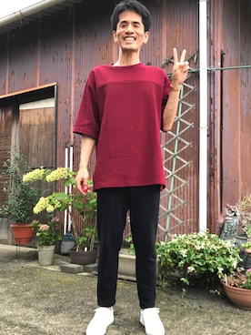 「TECHNOS（テクノス）のアイテム」を使った、がーひらさん（メンズ・175cm）の夏コーディネート