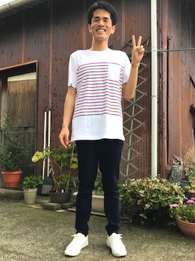 「TECHNOS（テクノス）のアイテム」を使った、がーひらさん（メンズ・175cm）の夏コーディネート