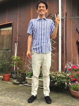 「TECHNOS（テクノス）のアイテム」を使った、がーひらさん（メンズ・175cm）の夏コーディネート