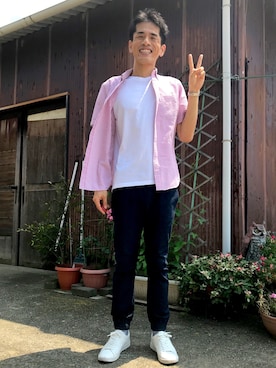 「TECHNOS（テクノス）のアイテム」を使った、がーひらさん（メンズ・175cm）の夏コーディネート