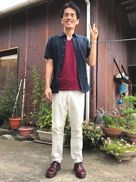 「TECHNOS（テクノス）のアイテム」を使った、がーひらさん（メンズ・175cm）の夏コーディネート