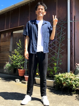 「TECHNOS（テクノス）のアイテム」を使った、がーひらさん（メンズ・175cm）の秋コーディネート