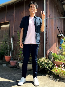 「TECHNOS（テクノス）のアイテム」を使った、がーひらさん（メンズ・175cm）の秋コーディネート
