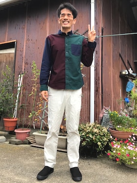 「TECHNOS（テクノス）のアイテム」を使った、がーひらさん（メンズ・175cm）の秋コーディネート