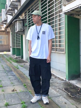 「MADNESSのアイテム（帽子）」を使った、rootd_twさん（メンズ・184cm）の春コーディネート
