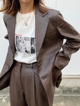 「MOUSSY（マウジー）のアイテム（テーラードジャケット）」を使った、chiekoさん（レディース・165cm）の秋コーディネート