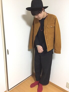 「ONES STROKE（ワンズストローク）のアイテム（ジャケット/アウター）」を使った、akさん（メンズ・175cm）の冬コーディネート