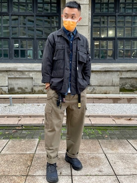 「BEN DAVIS（ベンデイビス）のアイテム（財布/小物）」を使った、longstopさん（メンズ・175cm）の冬コーディネート