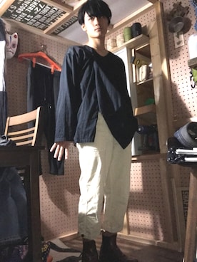「ドミンゴ」｜「アイテム（ブーツ）」を使った、デンドロカカリアさん（メンズ・168cm）の春コーディネート