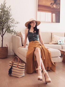 「HAT attack（ハットアタック）のアイテム」を使った、laurachangさん（レディース・165cm）の春コーディネート