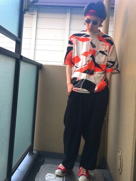 「superNova.（スーパーノヴァ）のアイテム（パンツ）」を使った、かいくんさん（メンズ・175cm）の夏コーディネート