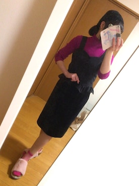 「SpRay PREMIUM（スプレイプレミアム）のアイテム（ニット/セーター）」を使った、もんろーさん（レディース・152cm）の春コーディネート