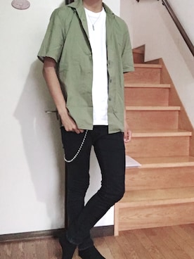 「M・A・C（マック）のアイテム（トップス）」を使った、SHOYA🧢さん（メンズ・178cm）の夏コーディネート