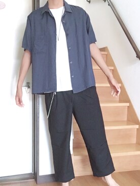 「M・A・C（マック）のアイテム（トップス）」を使った、SHOYA🧢さん（メンズ・178cm）の夏コーディネート