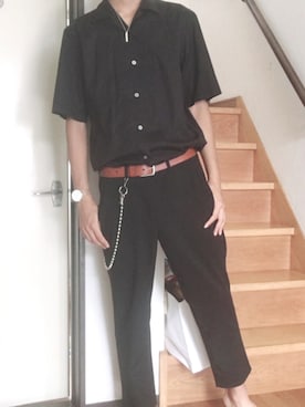「黒パンツ」｜SHOYA🧢さん（メンズ・178cm）の夏コーディネート
