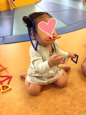 「babyGAP（babyGAP）のアイテム（カーディガン/ボレロ、ブルー系）」を使った、riri(*^^*)さん（レディース）の秋コーディネート