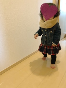 「babyGAP（babyGAP）のアイテム（デニムジャケット、ブルー系）」を使った、riri(*^^*)さん（レディース）の秋コーディネート