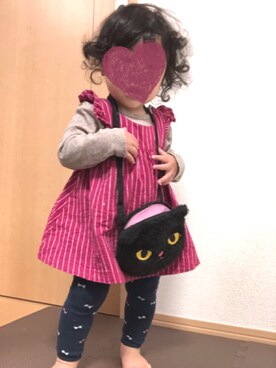 「apres les cours（アプレレクール）のアイテム（ワンピース/ドレス、ピンク系）」を使った、riri(*^^*)さん（レディース）の秋コーディネート