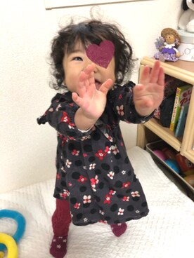 「babyGAP（babyGAP）のアイテム（ワンピース、ブラック系）」を使った、riri(*^^*)さん（レディース）の冬コーディネート