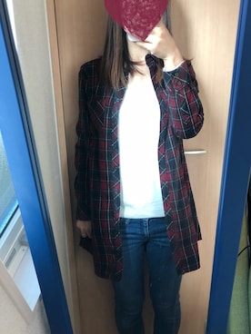 「PAGEBOY（ページボーイ）のアイテム（シャツワンピース）」を使った、riri(*^^*)さん（レディース・161cm）の冬コーディネート