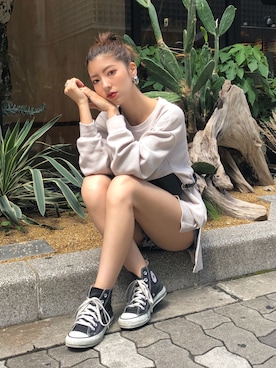 高村楓さん(レディース・161cm)の夏コーディネート