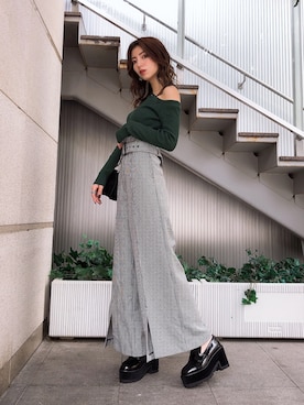 高村楓さん(レディース・161cm)の秋コーディネート