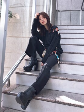 高村楓さん（レディース・161cm）の秋コーディネート