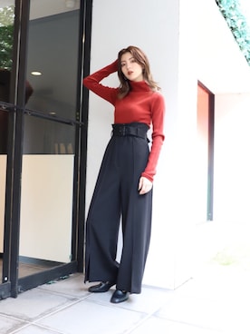 高村楓さん（レディース・161cm）の冬コーディネート