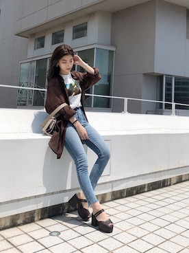 高村楓さん（レディース・161cm）の夏コーディネート