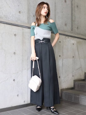 高村楓さん（レディース・161cm）の夏コーディネート