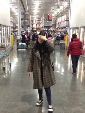「costco」｜歐陽蓉蓉さん（レディース・163cm）の冬コーディネート
