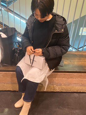 「LOWRYS FARM（ローリーズファーム）のストレッチヒールブーツ　851418（ブーツ）」を使った、mさん（レディース・163cm）の夏コーディネート