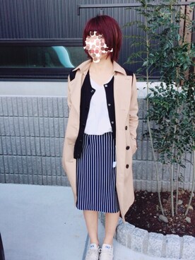 「Marilyn Moon（マリリンムーン）のアイテム」を使った、みのはさん（レディース・155cm）の春コーディネート