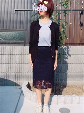 「Marilyn Moon（マリリンムーン）のアイテム」を使った、みのはさん（レディース・155cm）の春コーディネート