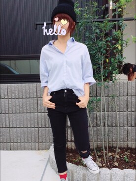 「blanchic（ブランシック）のアイテム」を使った、みのはさん（レディース・155cm）の春コーディネート