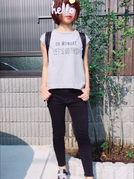 「blanchic（ブランシック）のアイテム」を使った、みのはさん（レディース・155cm）の春コーディネート