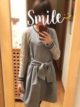 「色がない」｜myuchiさん（レディース・156cm）の冬コーディネート