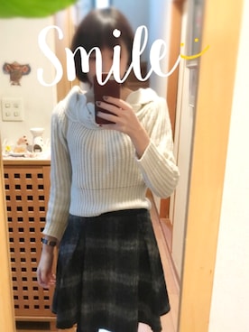 「モコモコスカート」｜myuchiさん（レディース・156cm）の冬コーディネート