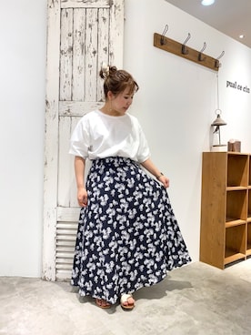 「花柄プリント」｜shooojiさん（レディース・150cm）の夏コーディネート