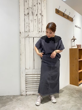「甘めカジュアルコーデ」｜shooojiさん（レディース・150cm）の夏コーディネート