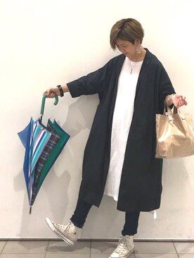 「PUAL CE CIN（ピュアルセシン）のアイテム（その他アウター）」を使った、suzuさん（レディース・166cm）の秋コーディネート
