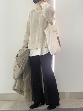 「PUAL CE CIN（ピュアルセシン）のアイテム（その他アウター）」を使った、suzuさん（レディース・166cm）の秋コーディネート