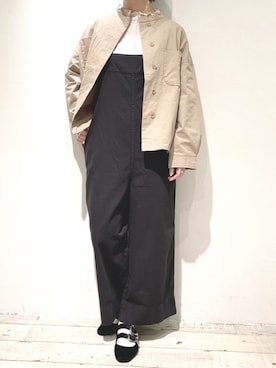 「PUAL CE CIN（ピュアルセシン）のアイテム（サロペット/オーバーオール）」を使った、suzuさん（レディース・166cm）の春コーディネート