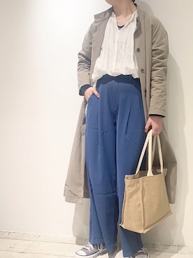「PUAL CE CIN（ピュアルセシン）のアイテム（その他アウター）」を使った、suzuさん（レディース・166cm）の春コーディネート