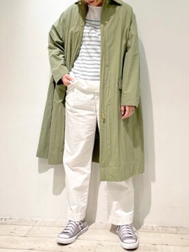 「PUAL CE CIN（ピュアルセシン）のアイテム（その他アウター）」を使った、suzuさん（レディース・167cm）の春コーディネート
